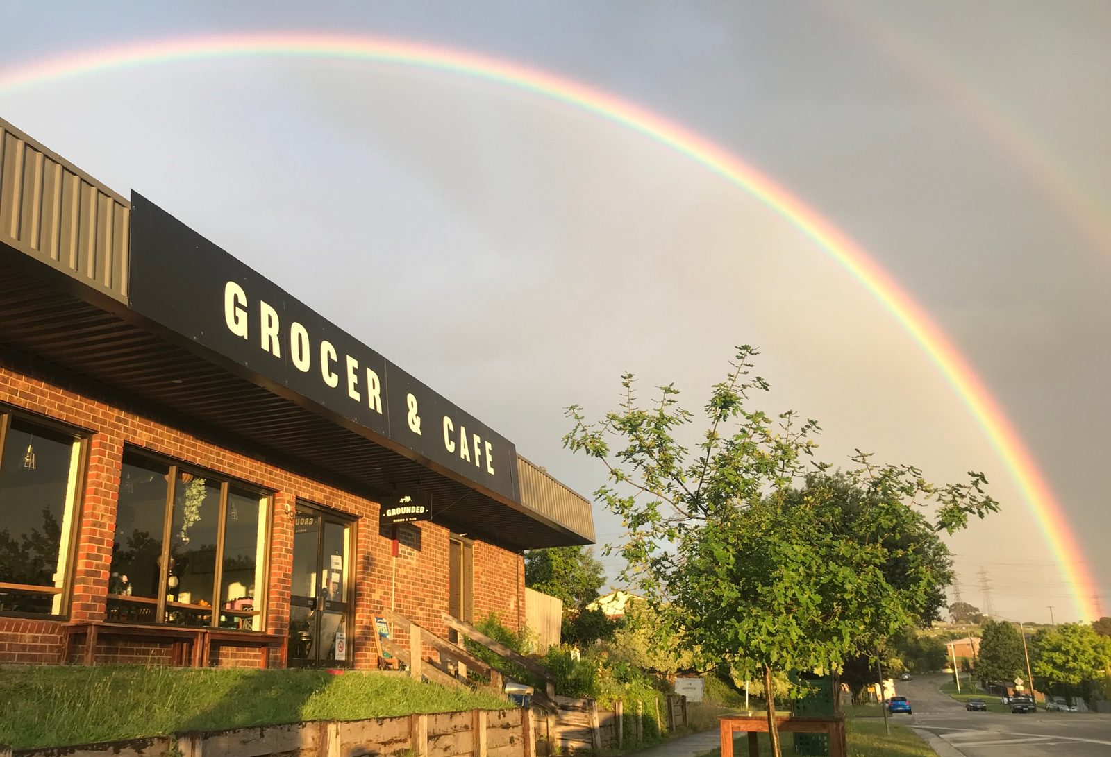 The Grounded Grocer & Cafe shopfront on Gleneagles Drive